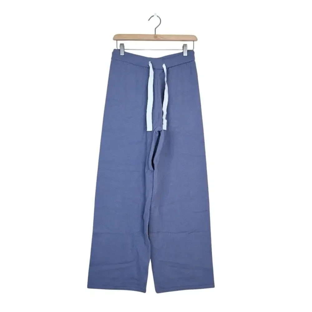 Amazon Womens L Sweater Drawstring Wide Leg Pants NWOT